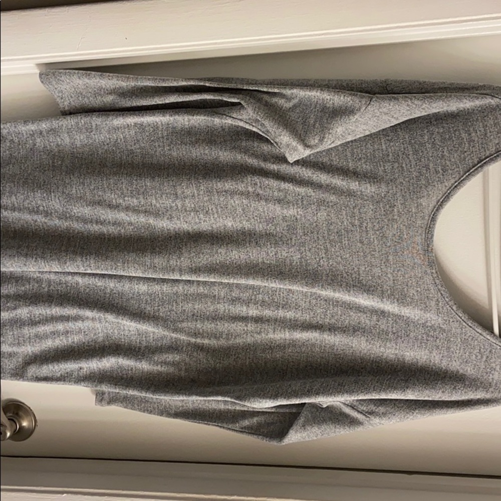 Grey long sleeve sexy mini dress